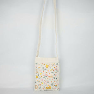 Easter Chicks on Natural Canvas Mini Sling Bag - image