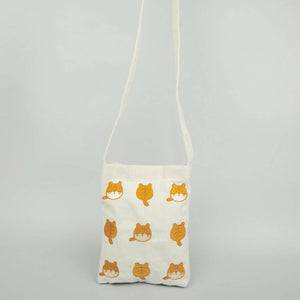 Tiger Doodle on Natural Canvas Mini Sling Bag - image