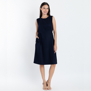 Pleat Shift Dress - image
