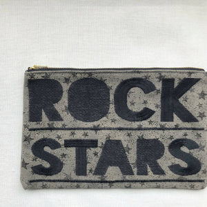 Planet Rock Stars on Stars Canvas Small Zip Up Pouch - image