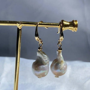 Odessa Baroque Freshwater Pearl Hook Earrings - image