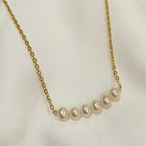 Smiley Pieces Pearls Necklace - image
