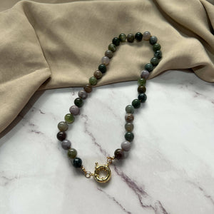 Handknotted India Agate Necklace - image