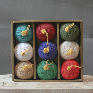 Crocheted Christmas Balls - Set of 9 - image