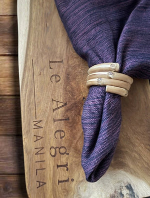 Natural Bamboo Napkin Ring Set - image