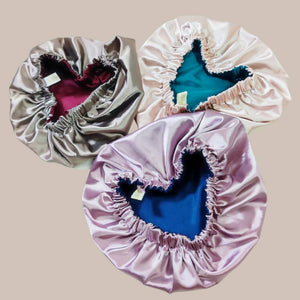 Reversible Double-Sided Silk Hair Cap - image