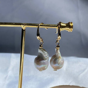 Odessa Baroque Freshwater Pearl Hook Earrings - image