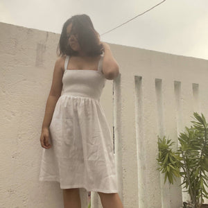 Sans/Back Linen Dress - image