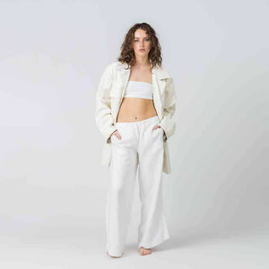 Boobtube Top in White Bamboo - image