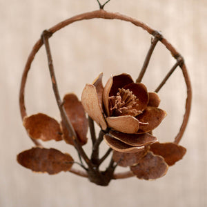 Mahogany Wall Flower Decor - image