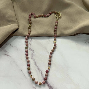 Handknotted Red Jasper Stone 6mm Necklace - image