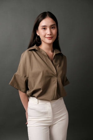 Essie Oversized Top in Green - image