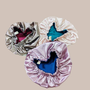 Reversible Double-Sided Silk Hair Cap - image