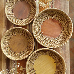 Rattan Round Tray - image