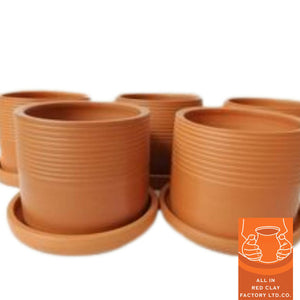 Handcrafted Terracotta Clay pots for indoor plants - image