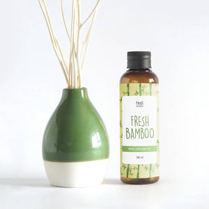 Real Scents Fresh Bamboo Reed Diffuser Set - image