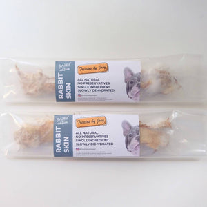 All Natural Dehydrated Rabbit Skin Dog Chew - image