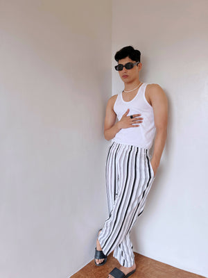 Lounge Pants | BW Stripes - image