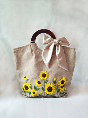 Aya Wood Handle Bag - image