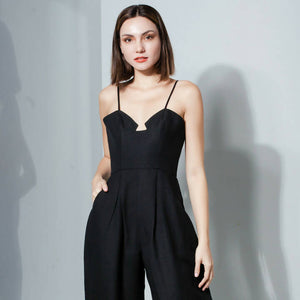 Sweetheart Baggy Jumpsuit in Black - image