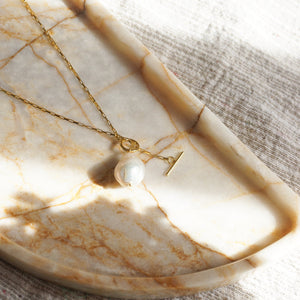 925 Sterling Silver - Freshwater Pearl Toggle Necklace - image