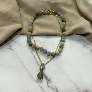 Handknotted Amazonite Layering Necklaces - image