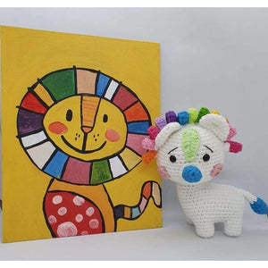 Rainbow Lion Plushie Set - image