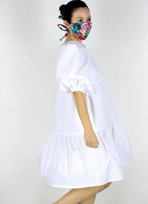 Meko Dress in White - image