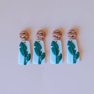 Little Paradise Polymer Clay Statement Earrings - image