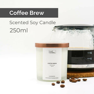 Coffee Brew Scented Soy Candle (250 ml) by Lumi Candles PH - image