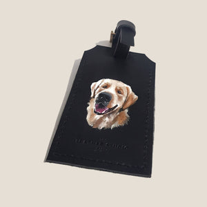 Luggage Tag with Hand-Painted Pet Portrait - image