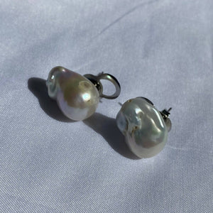 Tess Baroque Freshwater Pearl Stud Earrings - image