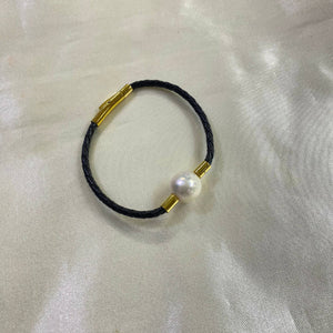 Colette Freshwater Pearl Leather Bracelet - image