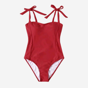 Sibay in Red Mommy & Daughter Twinning Swimsuit - image