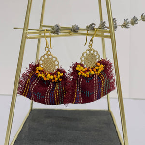 Re-purposed Fabric Earrings - Yakan Fabric - image
