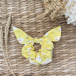 Bow Scrunchie - Yellow Daisies - image