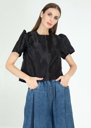 Open Back Organza Blouse - image