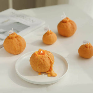 Fun Novelty Orange 3D Candle - image