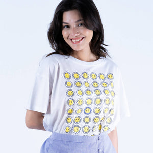 Flower Grid Oversized Shirt - image