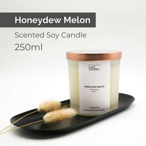Honeydew Melon Scented Soy Candle (250 ml) by Lumi Candles PH - image