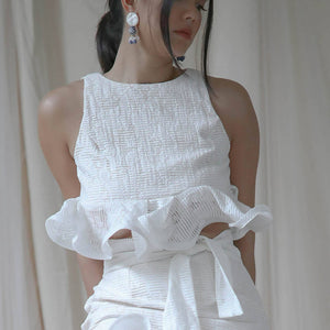 Crimped Ruffle Top - image