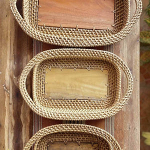 Rattan Oval Tray - image