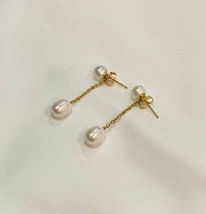 Avi Gold Freshwater Pearl Earrings - image