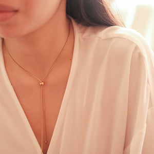 Adjustable Gold-filled Drop Necklace - image