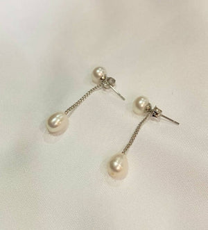 Avi Silver Freshwater Pearl Earrings - image