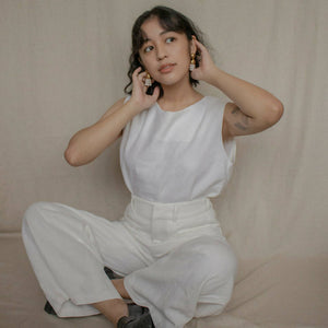 Bianca top in white - image