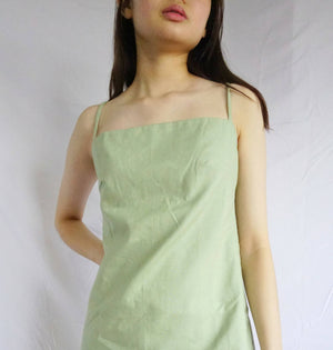 Kaia Mini Linen Dress in SAGE GREEN - image