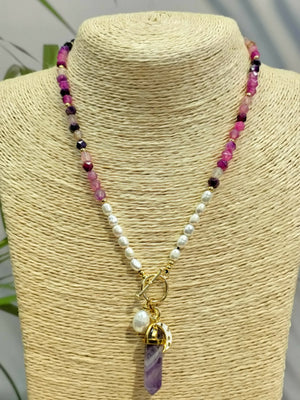 Gemstone Necklace -Amethyst - image