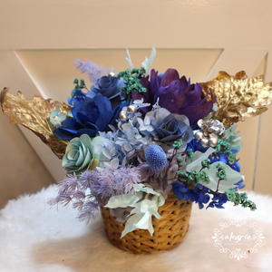 Winter Wonderland: Sapphire Hyacinth Basket - image