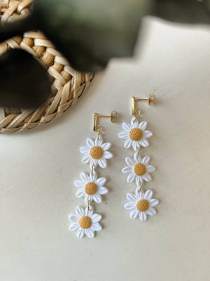 Daisy Polymer Clay Earrings - image